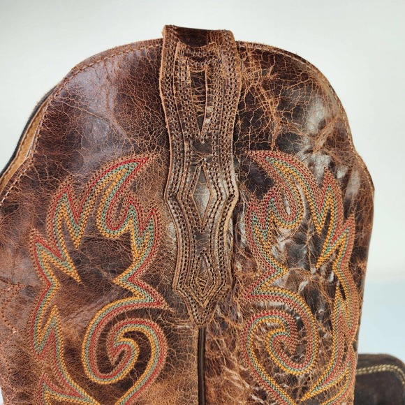 Boulet Canada Men's Brown cowboy boot US 10 D Square Toe western - Picture 8 of 10